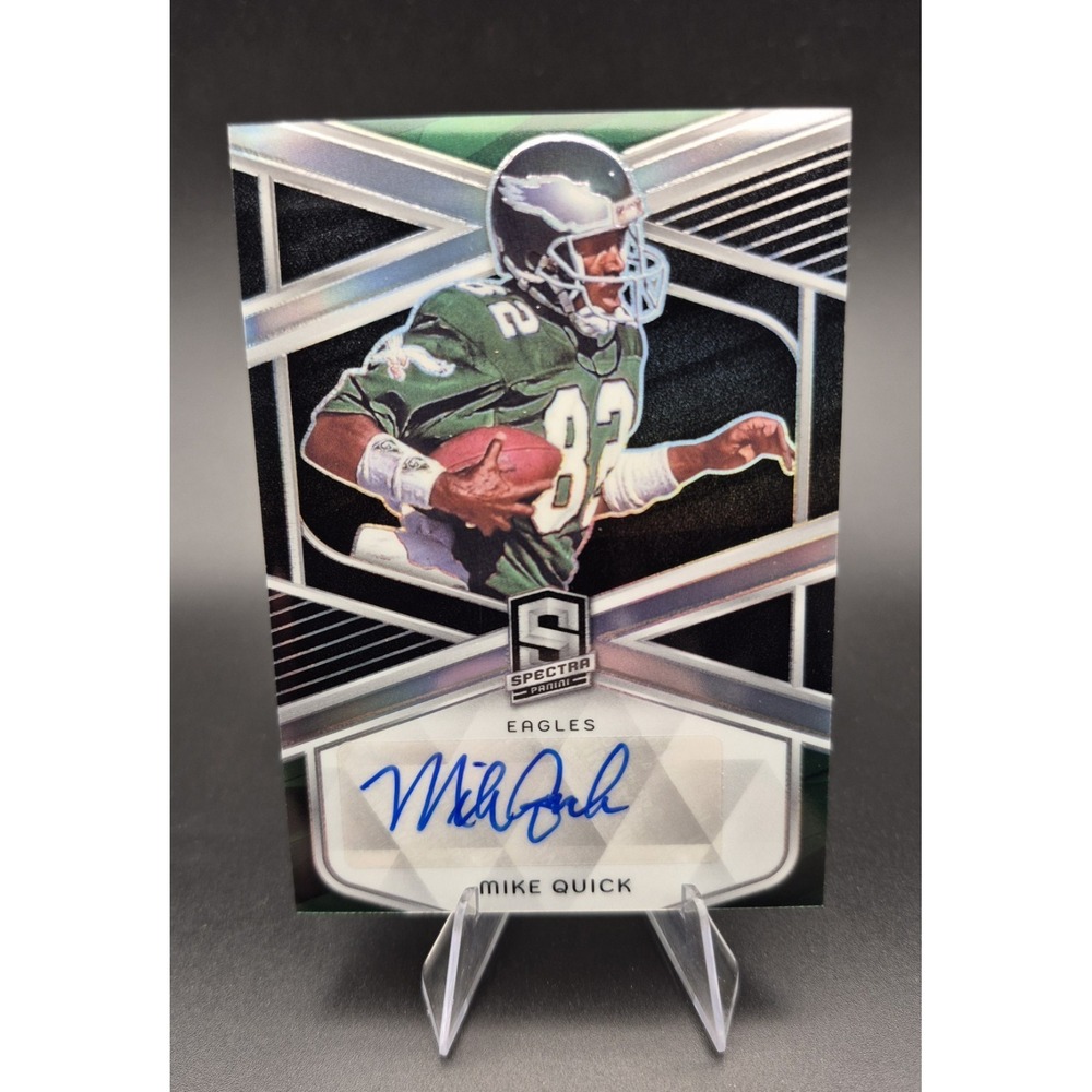 2024 Panini Spectra Mike Quick #SIG-MQK Silver Prizm Autograph /199 (AU) Eagles
